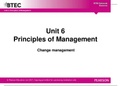 BTEC Nationals Business Unit 6 Principles Of Management. Change Management Presentation