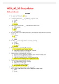 Exam (elaborations) HESI_A2_V2 Study Guide 