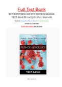 Test Bank Pathophysiology 6th Edition By Jacquelyn L. Banasik