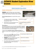 Exam (elaborations) GIZMOS Student Exploration River Erosion 