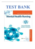 TEST BANK FOR INTRODUCTORY MENTAL HEALTH NURSING 4TH EDITION BY WOMBLE KINCHELOE