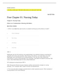 Nursing Today : Fundamentals of Nursing, 9th Edition QUESTIONS correct answers 100% 