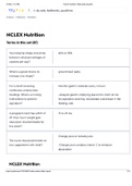 NCLEX Nutrition