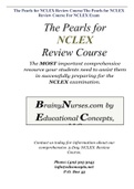 The Pearls for NCLEX Review Course/The Pearls for NCLEX Review Course For NCLEX Exam,GRADED A.