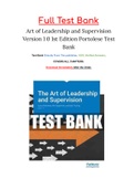 Art of Leadership and Supervision Version 1 0 1st Edition Portolese Test Bank