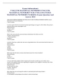Exam (elaborations) VNSG1330-MATERNAL/NEWBORN/VNSG1330-MATERNAL/NEWBORN NUR-VNSG1330 L91182S-MATERNAL/NEWBORN NURSING Exams Question And Answer 2022