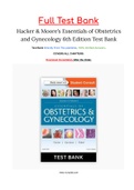 Hacker & Moore’s Essentials of Obstetrics and Gynecology 6th Edition Test Bank