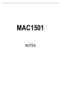 MAC1501 Summarised Study Notes