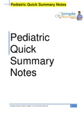 Pediatric Summary Notes Pediatric Musculoskeletal Disorders