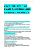 2020 HESI EXIT V2 EXAM QUESTION AND ANSWERD GRADED A