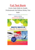 Evolve Math Skills for Health Professionals 2nd Edition Hickey Test Bank