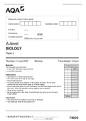 A-level BIOLOGY Paper 2 