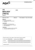 AS BIOLOGY (7401/2) Paper 2 