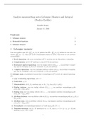 Samenvatting notes Lebesgue measure and integral