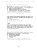 Chapter 1 Health Care Delivery and Evidence-Based Nursing Practice