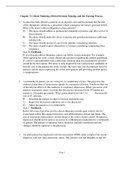 Chapter 3 Critical Thinking&comma; Ethical Decision Making&comma; and the Nursing Process