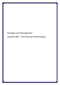 Strategic Cost Management Handout #02 ‒ Cost Volume Profit Analysis.