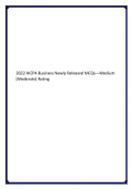 2022 AICPA Business Newly Released MCQs—Medium (Moderate) Rating.