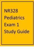 NR328 Pediatrics Exam 1 Study Guide