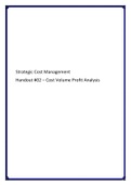 Strategic Cost Management Handout &num;02 ‒ Cost Volume Profit Analysis