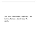 Business Essentials&comma; 12th Edition&period; Ronald J&period; Ebert&period; Ricky W&period; Griffin Test Bank