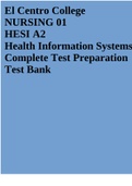 HESI A2 Health Information Systems Complete Test Preparation Test Bank 
