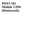 PHYS 102 Module 5 HW (Homework)