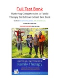 Mastering Competencies in Family Therapy 3rd Edition Gehart Test Bank