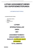 LCP4801 ASSIGNMENT 2 MEMO 2021 SUPER SEMESTER UNISA.