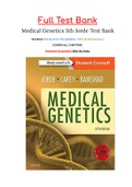 Medical Genetics 5th Jorde Test Bank