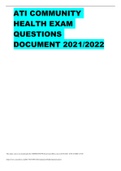 ATI COMMUNITY HEALTH EXAM QUESTIONS DOCUMENT 2021&sol;2022