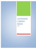 Saunders cardio meds Final Exam all the Questions and the Answers 100% correct 