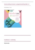 Samenvatting Marketing, de essentie, ISBN: 9789043036528  Vastgoedmarketing (VMVH0VMA)