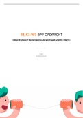 BPV Inventariseert de ondersteuningsvragen van de cliënt B1-K1-W1 