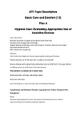 ATI 3 Topic Descriptors Basic Care and Comfort & Assistive divices