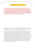 NR 506 Week 7 Discussion