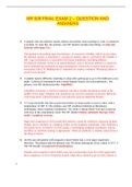 NR 508 FINAL EXAM 2 &ndash; QUESTION AND ANSWERS