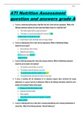 ATI Nutrition Assessment question and answers grade A