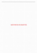 Algemene Psychologie hoofdstuk “motivatie en emoties” van Toegepaste Psychologie in Thomas More