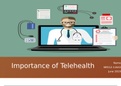 NR 512 Week 7 Assignment: Narrated Powerpoint Presentation Physician Telehealth Adoption