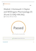 Module 1 Homework 1 Clayton and Willihnganz Pharmacology Ch 20 and 21 EAQ HW (NG)