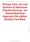 Primary Care: Art and Science of Advanced Practice Nursing - An Interprofessional Approach 5th edition Dunphy Test Bank