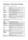 Begrippenlijst lessen moleculaire biologie