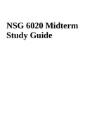 NSG 6020 MIDTERM EXAM | NSG 6020 Midterm Study Guide.