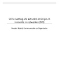 Strategie en Innovatie in netwerken (SIN) samenvatting