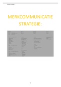Volledige samenvatting strategie merkcommunicatie