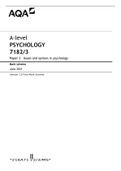 AQA A-level PSYCHOLOGY 7182/3 Paper 3 Issues and options in psychology Mark scheme June 2021