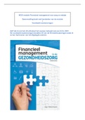 NCOI module Financieel management voor zorg en welzijn Examenvragen en Samenvatting lesstof / boek - cijfer 8