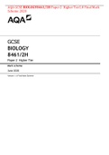 AQA GCSE BIOLOGY8461/2H Paper 2 Higher Tier1.0 Final Mark Scheme 2020