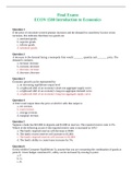 &lpar;Answered&rpar; Final Exams ECON 1580 Introduction to Economics Latest Fall 2022&period;